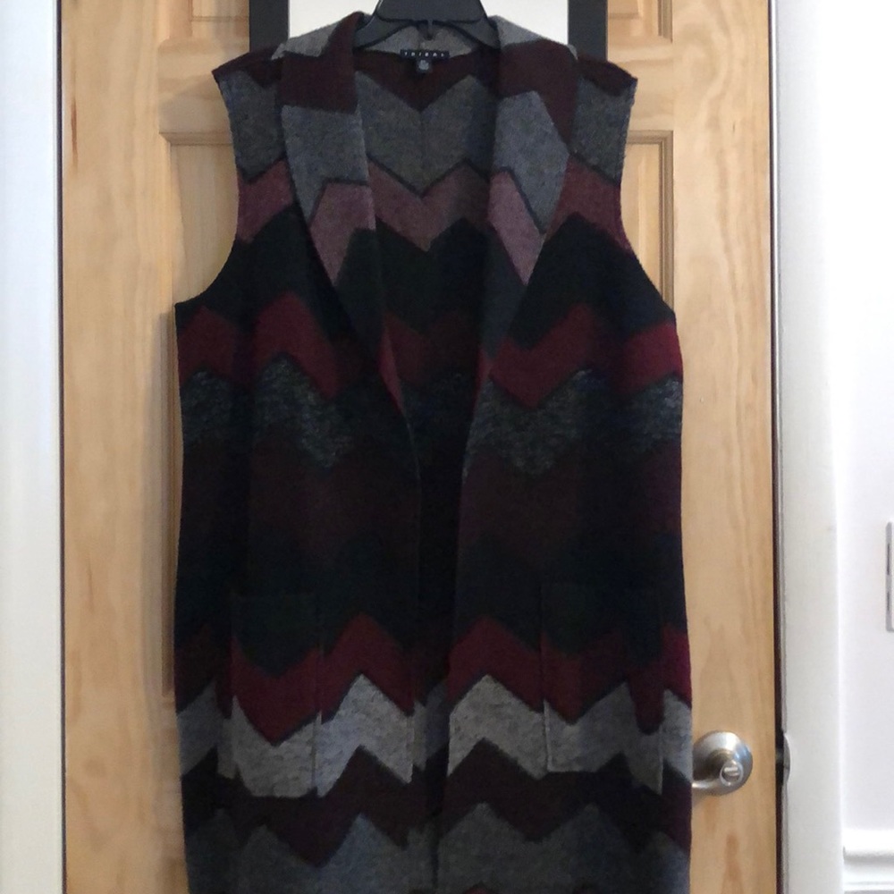 Tribal Sweater Vest with Pockets!